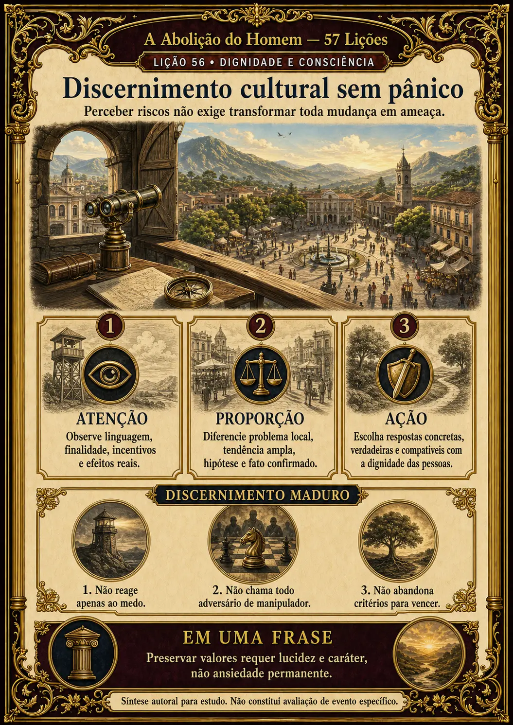 Prévia da Lição 56 — Discernimento cultural sem pânico